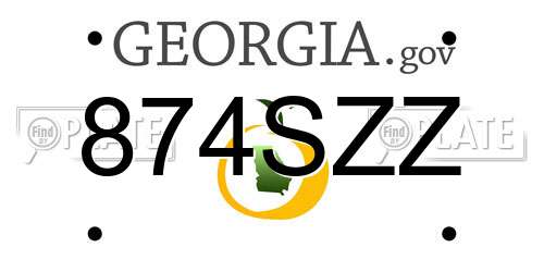 874SZZ Georgia License Plate