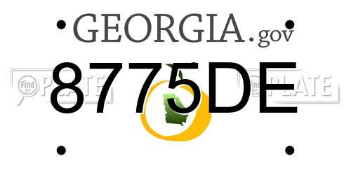 8775DE Georgia License Plate