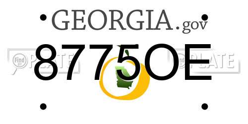8775OE Georgia License Plate