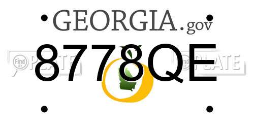 8778QE Georgia License Plate