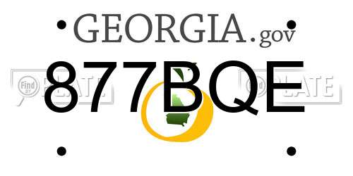 877BQE Georgia License Plate