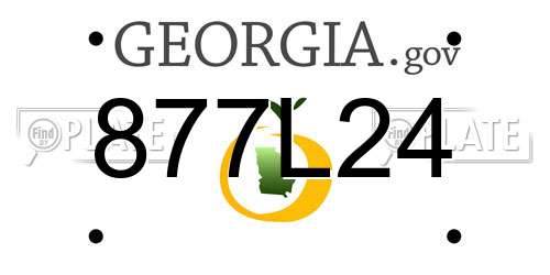 877L24 Georgia License Plate