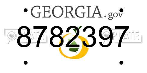 8782397 Georgia License Plate