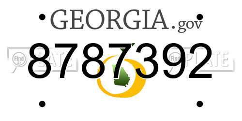 8787392 Georgia License Plate