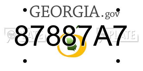 87887A7 Georgia License Plate