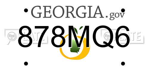 878MQ6 Georgia License Plate