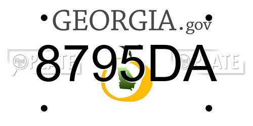 8795DA Georgia License Plate