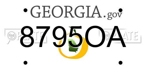 8795OA Georgia License Plate