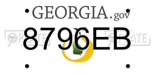 8796EB Georgia License Plate