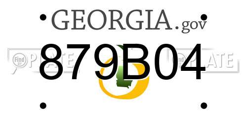 879B04 Georgia License Plate