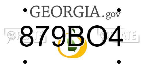 879BO4 Georgia License Plate