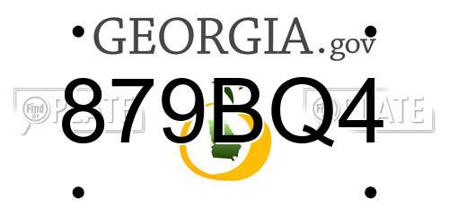 879BQ4 Georgia License Plate