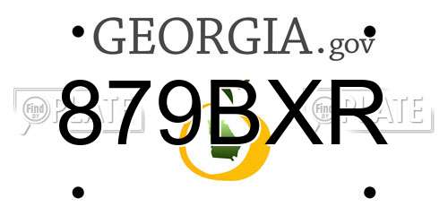 879BXR Georgia License Plate