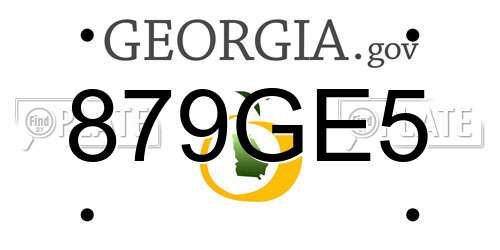 879GE5 Georgia License Plate