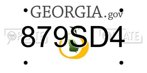 879SD4 Georgia License Plate