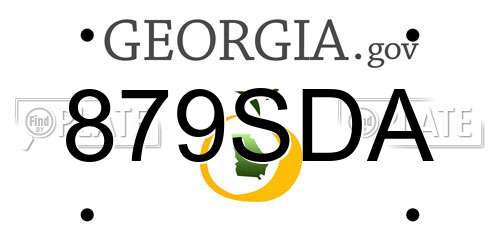 879SDA Georgia License Plate