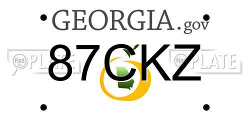 87CKZ Georgia License Plate