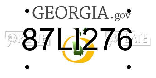 87LI276 Georgia License Plate