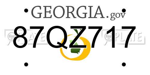 87QZ717 Georgia License Plate
