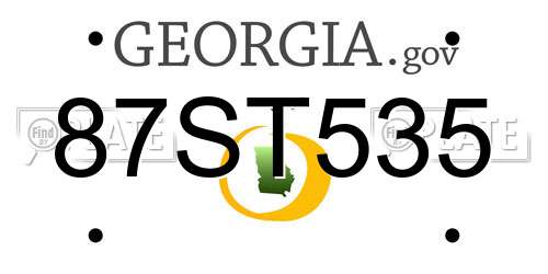 87ST535 Georgia License Plate