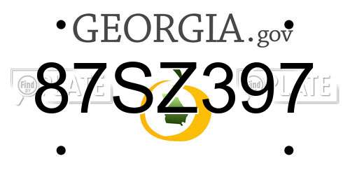 87SZ397 Georgia License Plate