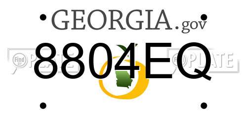 8804EQ Georgia License Plate