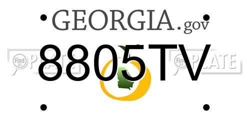 8805TV Georgia License Plate