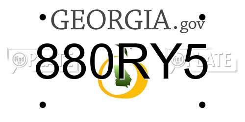 880RY5 Georgia License Plate
