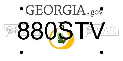 880STV Georgia License Plate