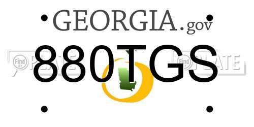 880TGS Georgia License Plate