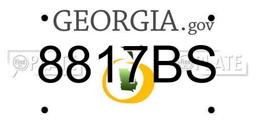 8817BS Georgia License Plate