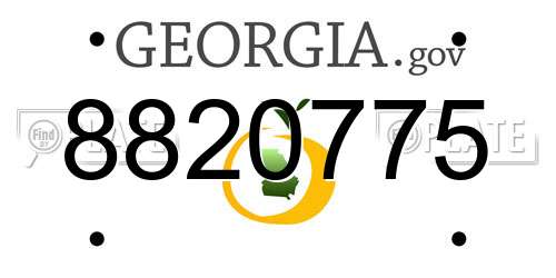 8820775 Georgia License Plate