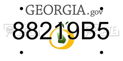 88219B5 Georgia License Plate