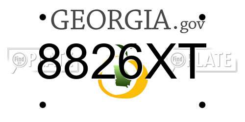 8826XT Georgia License Plate
