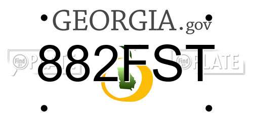 882FST Georgia License Plate