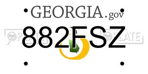 882FSZ Georgia License Plate