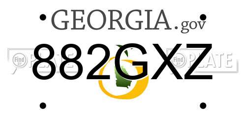 882GXZ Georgia License Plate