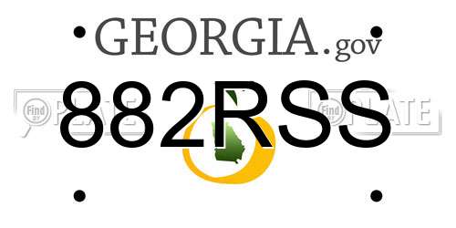882RSS Georgia License Plate
