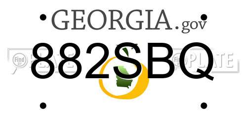 882SBQ Georgia License Plate