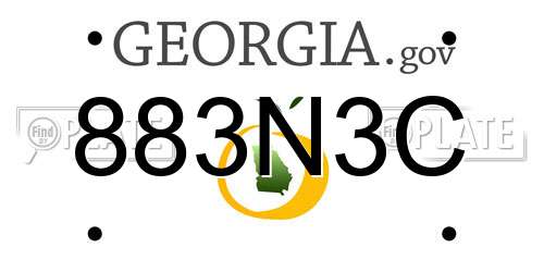 883N3C Georgia License Plate