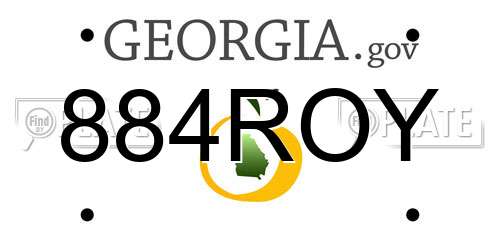 884ROY Georgia License Plate