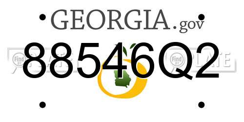 88546Q2 Georgia License Plate
