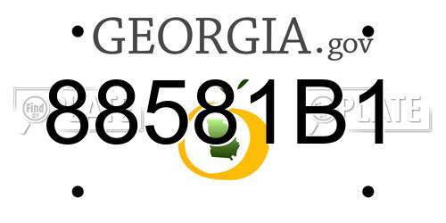 88581B1 Georgia License Plate