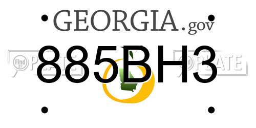 885BH3 Georgia License Plate