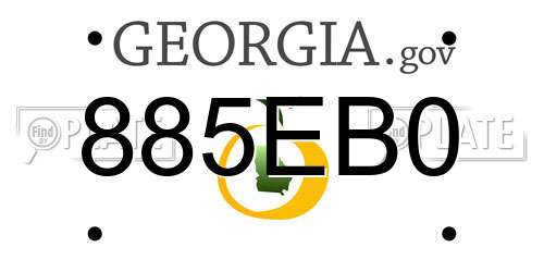 885EB0 Georgia License Plate