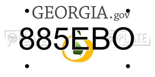 885EBO Georgia License Plate