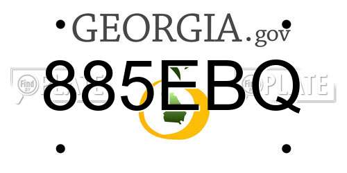 885EBQ Georgia License Plate