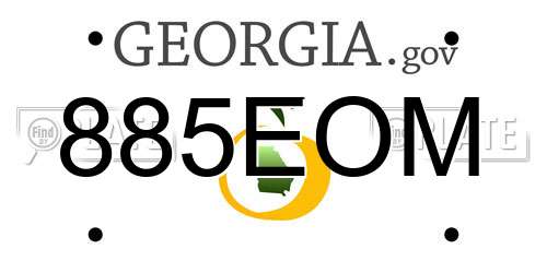 885EOM Georgia License Plate