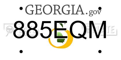 885EQM Georgia License Plate