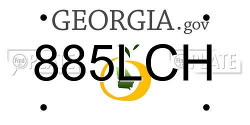 885LCH Georgia License Plate